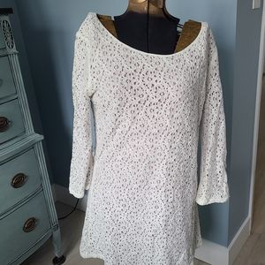 Sabine white lace dress size L